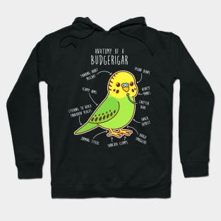 Green Budgie Anatomy Hoodie